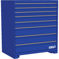 Modular Drawer Cabinet, 8 Drawers, 60" W x 24" D x 40" H, Blue Trail Hammer and Bolt