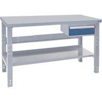 Industrial Duty Workbench, 60" W x 36" D x 34" H, 1000 lbs. Capacity Trail Hammer and Bolt