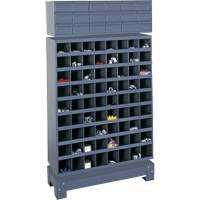 Unit&eacute; de stockage modulaire pour petites pi&egrave;ces, Acier, 18 tiroirs, 33-3/4" x 12-1/4" x 58-5/8", Gris Trail Hammer and Bolt