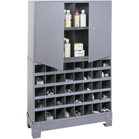 Unit&eacute; de stockage modulaire pour petites pi&egrave;ces, Acier, 0 tiroirs, 33-3/4" x 12-1/4" x 53-1/2", Gris Trail Hammer and Bolt
