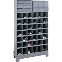 Unit&eacute; de stockage modulaire pour petites pi&egrave;ces, Acier, 13 tiroirs, 33-3/4" x 12-1/4" x 59", Gris Trail Hammer and Bolt