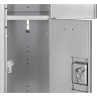 Lockers, 3 -tier, 12" x 18" x 86", Steel, Grey, Knocked Down Trail Hammer and Bolt