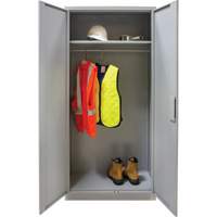 Armoire garde-robe, Acier, 36" la x 18" p x 72" h, Gris Trail Hammer and Bolt