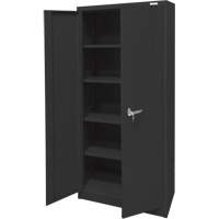 Armoire d'entreposage, Acier, 4 Tablettes, 66" h x 30" la x 15" P, Noir Trail Hammer and Bolt