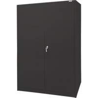 Armoire d'entreposage, Acier, 4 Tablettes, 78" h x 48" la x 24" P, Noir Trail Hammer and Bolt