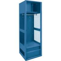 Gear Locker, Steel, 24" W x 18" D x 72" H, Dark Blue Trail Hammer and Bolt