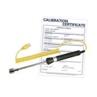 Sonde thermocouple de surface avec certificat de calibration, 500 °C (932°F) Temp. max. Trail Hammer and Bolt