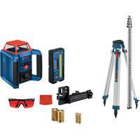 Revolve2000 Self-Leveling Horizontal Rotary Laser Kit, 2000' (609.6 m), 670 Nm Trail Hammer and Bolt