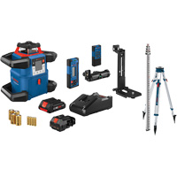 Revolve4000 Connected Self-Leveling Horizontal/Vertical Rotary Laser Kit, 4000' (1219.2 m), 635 Nm Trail Hammer and Bolt