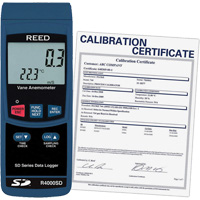 Thermo-an&eacute;mom&egrave;tre avec certificat de calibration, Enregistrement des donn&eacute;es, Gamme de v&eacute;locit&eacute; d'air de 0,4 - 30 m/sec Trail Hammer and Bolt