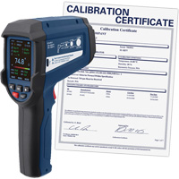 Thermom&egrave;tre infrarouge professionnel avec thermocouple de type K int&eacute;gr&eacute; et certificat d'&eacute;talonnage, -58 - 3362°F (-50 - 1850°C), 55:1, &eacute;missivit&eacute; Ajustable Trail Hammer and Bolt