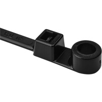 1-Piece Screw Mount Cable Ties, 12-2/5" Long, 50 lbs. Tensile Strength, Black Trail Hammer and Bolt