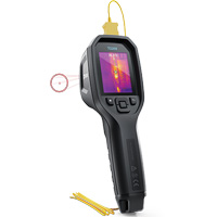 24:1 Spot IR Thermal Imaging Camera with Bullseye Laser & Type K Thermocouple, 160 x 120 pixels, -10° - 45°C (14° - 113°F), 70 mK Trail Hammer and Bolt