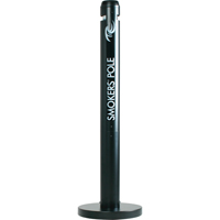 Smokers' Pole Cigarette Receptacle, Free-Standing, Aluminum, 41" Height Trail Hammer and Bolt