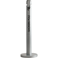 Smokers' Pole Cigarette Receptacle, Free-Standing, Aluminum, 41" Height Trail Hammer and Bolt