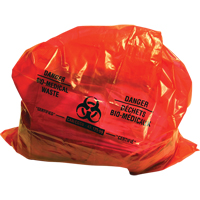 Sure-Guard Bio-Medical Waste Liners, Bio-Hazard, 50" L x 37" W, 2 mil Trail Hammer and Bolt