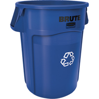 Contenants ronds pour le recyclage BRUTE, Vrac, Plastique, 44 gal. US Trail Hammer and Bolt