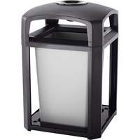 Landmark Series Waste Receptacle & Ash Tray, Plastic, 35 US gal. Capacity, 40" Height Trail Hammer and Bolt