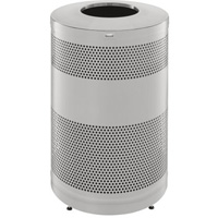 Classics Open Top Decorative Waste Bin, Stainless Steel, 51 US gal. Capacity Trail Hammer and Bolt
