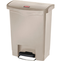 Slim Jim&reg; Waste Container, Resin, 8 US gal. Capacity Trail Hammer and Bolt