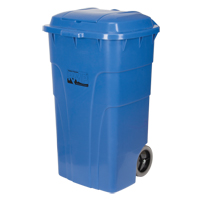 Bac de recyclage roulant, Bord de rue, Poly&eacute;thyl&egrave;ne, 65 gal. US Trail Hammer and Bolt