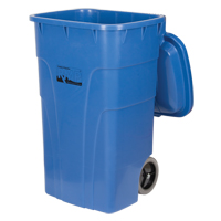 Bac de recyclage roulant, Bord de rue, Poly&eacute;thyl&egrave;ne, 65 gal. US Trail Hammer and Bolt
