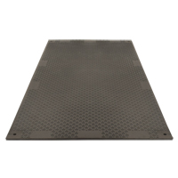 Medium-Duty Ground Protection, 4' x 8', High Density Polyethylene, Smooth/Textured, Black Trail Hammer and Bolt