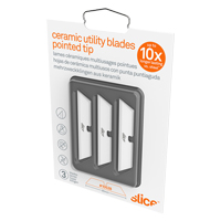 Slice Pointed-Tip Ceramic Utility Knife Blades, Single Style Trail Hammer and Bolt