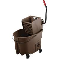 Ensemble de seau pour vadrouille et essoreuse WaveBrake, Pression lat&eacute;rale, 8,75 gal. US (35 pintes), Brun Trail Hammer and Bolt