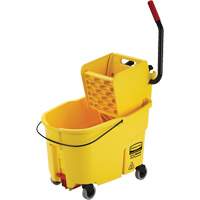Ensemble de seau pour vadrouille et essoreuse WaveBrake, Pression lat&eacute;rale, 11 gal. US (44 pintes), Jaune Trail Hammer and Bolt