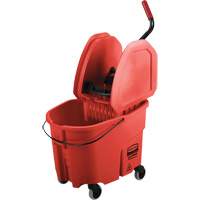 Ensemble de seau pour vadrouille et essoreuse WaveBrake, Pression vers le bas, 8,75 gal. US (35 pintes), Rouge Trail Hammer and Bolt
