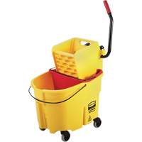 Ensemble de seau pour vadrouille et essoreuse WaveBrake, Pression lat&eacute;rale, 8,75 gal. US (35 pintes), Jaune Trail Hammer and Bolt