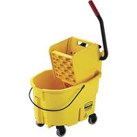 Seau pour vadrouille et essoreuse WaveBrake, Pression lat&eacute;rale, 6,5 gal. US (26 pintes), Jaune Trail Hammer and Bolt