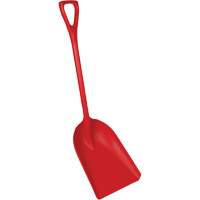 Pelle en un seul morceau pour la transformation des aliments, Lame 14" x 17", Longueur de 42-1/2", Plastique, Rouge Trail Hammer and Bolt