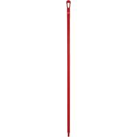 Ultra Hygiene Handle, Broom/Scraper/Squeegee, Red, Ergonomic, 59" L Trail Hammer and Bolt