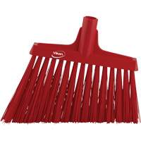 Angle Broom Head, X-Coarse Bristles, 12", Polyester, Red Trail Hammer and Bolt