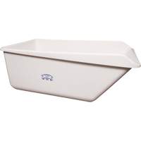 Bac de rangement avec rebord inclin&eacute;, Plastique, Blanc Trail Hammer and Bolt