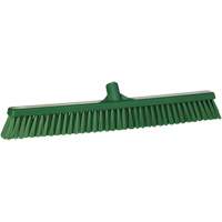 Combo Bristle Push Broom, Coarse/Fine Bristles, 24", Polyester, Green Trail Hammer and Bolt