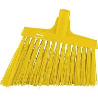 Angle Broom Head, X-Coarse Bristles, 12", Polyester, Yellow Trail Hammer and Bolt
