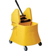 Ensemble de seau pour vadrouille et essoreuse Champ, Pression vers le bas, 7,5 gal. US (30 pintes), Jaune Trail Hammer and Bolt