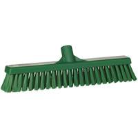 Combo Bristle Push Broom Head, Coarse/Fine Bristles, 16-1/2", Polyester, Green Trail Hammer and Bolt
