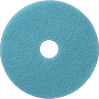 Luster Lite Floor Pads, 19", Burnishing, Light Blue Trail Hammer and Bolt
