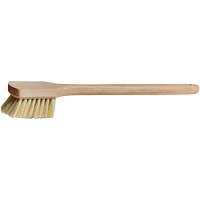 Long-Handle Pot Brush, 20" L, Tampico Bristles, Beige Trail Hammer and Bolt