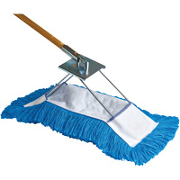 Dust Mop with Frame & Handle, Slip On Style, Yarn, 36" L x 5" W Trail Hammer and Bolt