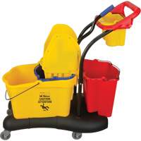 Chariot &agrave; vadrouille multifonction, Pression vers le bas, 9,5 gal. US (38 pintes), Jaune Trail Hammer and Bolt