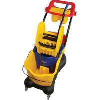 Chariot &agrave; vadrouille multifonction, Pression vers le bas, 9,5 gal. US (38 pintes), Jaune Trail Hammer and Bolt