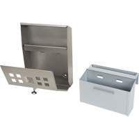 Smoking Receptacle, Wall-Mount, Stainless Steel, 1.6 Litres Capacity, 13-4/5" Height Trail Hammer and Bolt