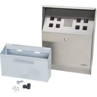 Smoking Receptacle, Wall-Mount, Stainless Steel, 1.6 Litres Capacity, 13-4/5" Height Trail Hammer and Bolt