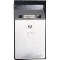 Smoking Receptacle, Wall-Mount, Stainless Steel, 1 Litre Capacity, 11-4/5" Height Trail Hammer and Bolt
