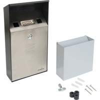 Smoking Receptacle, Wall-Mount, Stainless Steel, 1 Litre Capacity, 11-4/5" Height Trail Hammer and Bolt